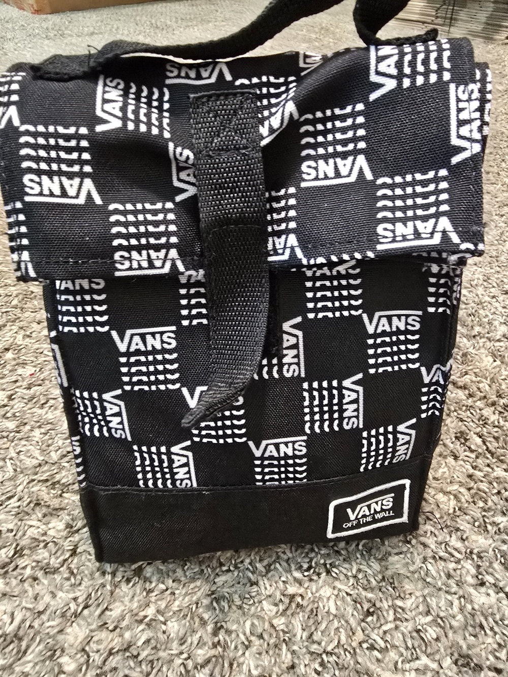 Vans Black & White Logo Messenger Crossbody